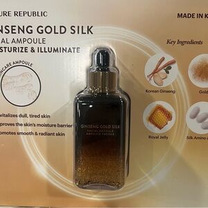 Nature Republic Ginseng Gold Silk Facial Ampoule - Gold and Black